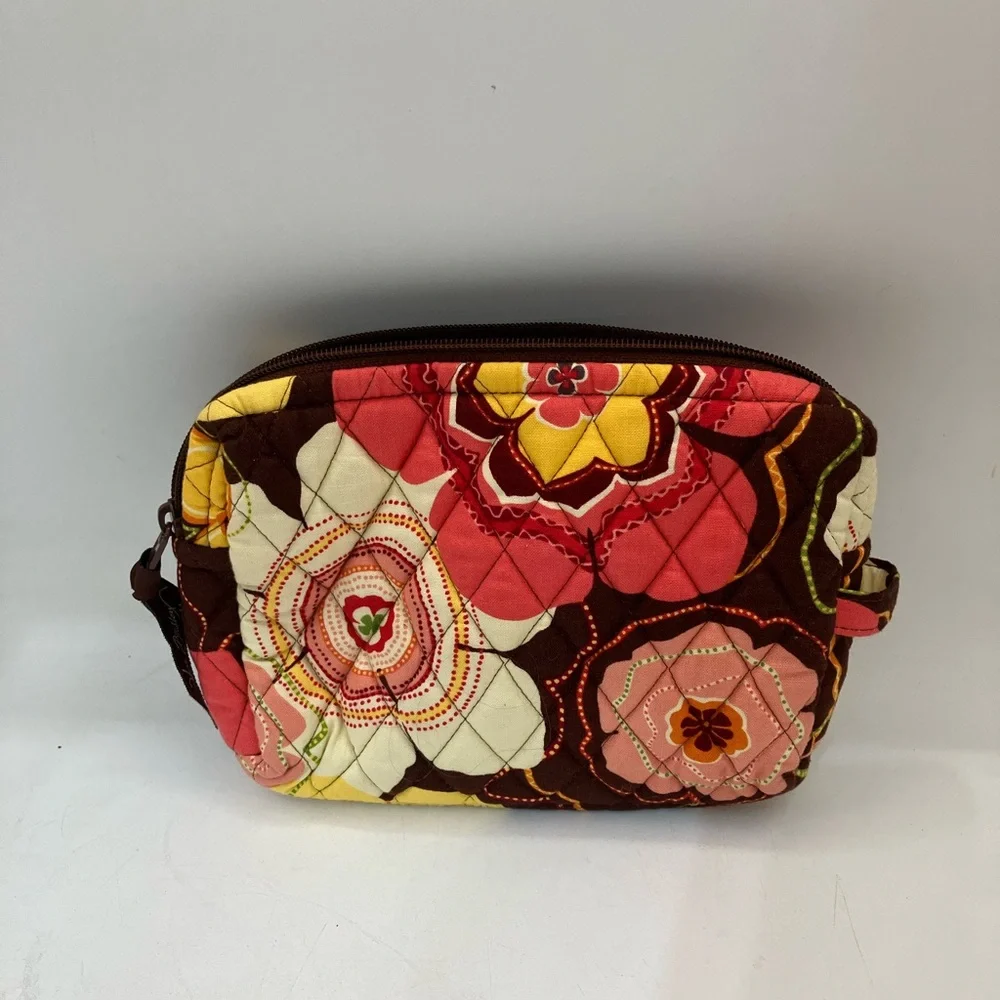 Vera Bradley Yellow and Brown Cosmetic Bag - Picture 10 of 13